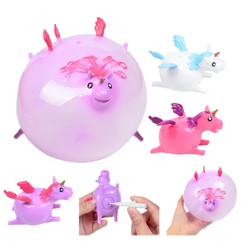 

Unicorn Squishy Toys Antistress Inflatable Dinosaur Toy Squeeze Soft Ball Balloon Cute Funny Kids Blowing Toys Gifts