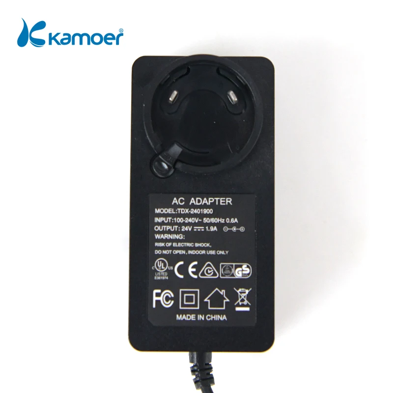 Kamoer 24V 1.9A Rotary Power Converter for US/UK/EU/AU Plug Using on FX-STP, X2SR, X1 PRO T2