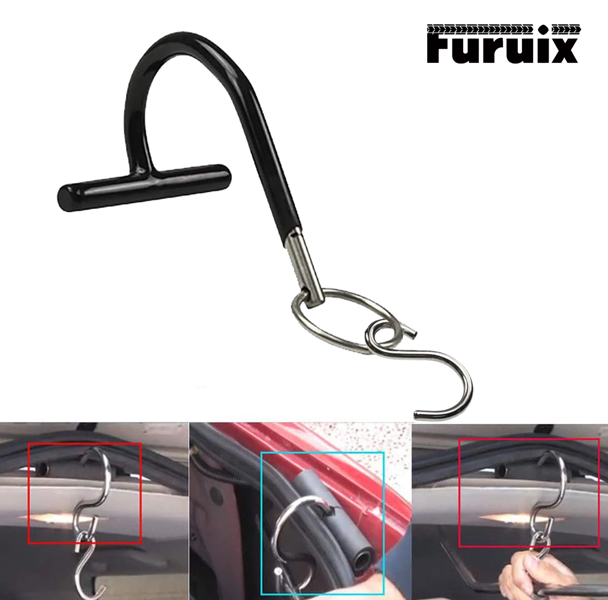 With S-Hook T-Lever Holder Tool Paintless Dent Repair Tools Paintless Dent Removal Tools Hail Rod