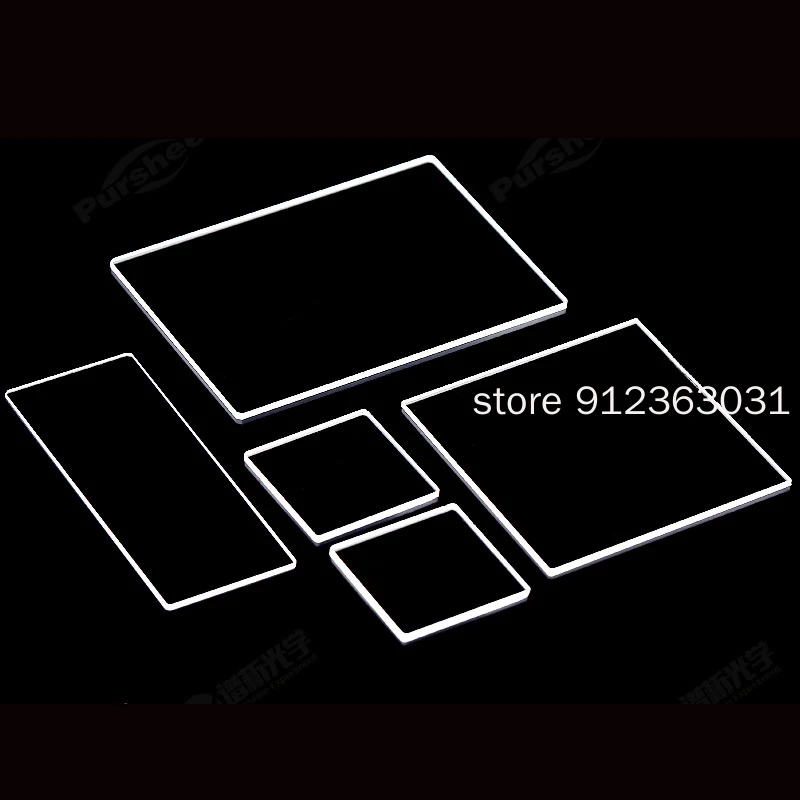 1PC Quartz square glass sheet JGS1/ JGS2 high temperature resistance, acid and alkali resistance, ultra-thin 20x20x0.5mm