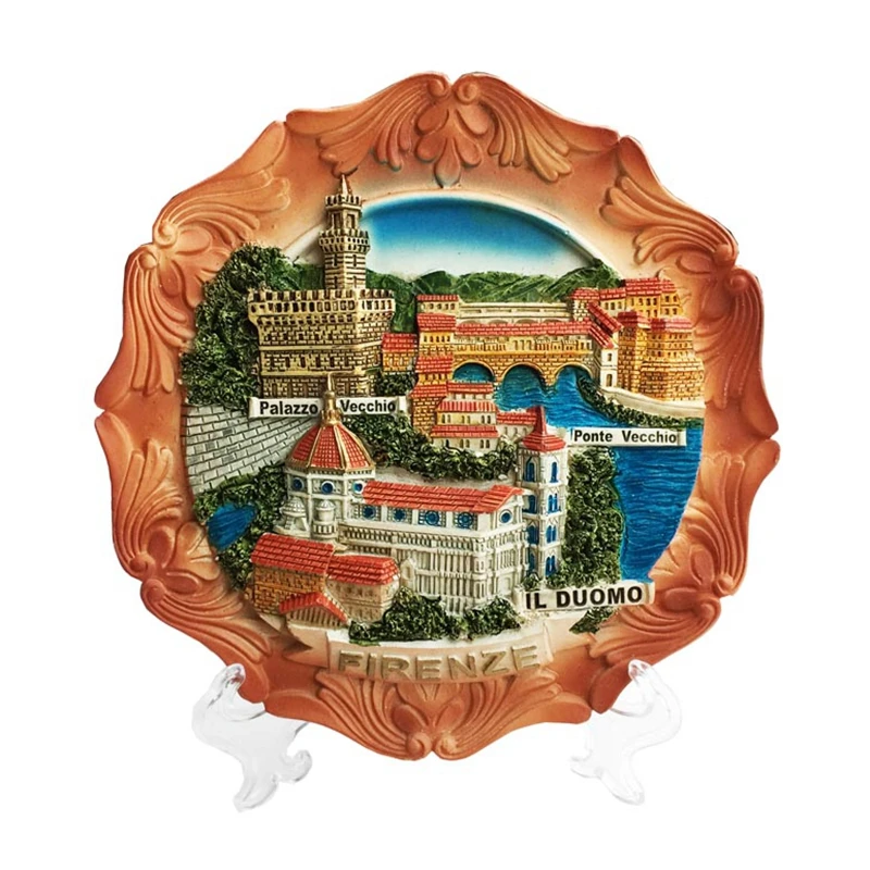 

High Quality Hand-painted Florence, Italy Ornaments Resin Crafts Tourism Souvenirs Gift Collection Home Decoration