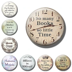 Vintage Saying Quotation Letter Book Refrigerator Magnets Clock Fridge Magnet Souvenir Message Board Sticky Note Home Decoration