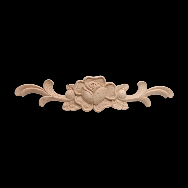 European Decal Door Heart Flower Spot Wholesale and Retail Wood Furniture Wood Carving Decorative Accessories Wood Decal Carved