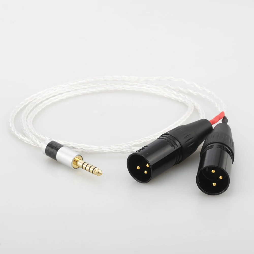 

High Quality Audiocrast 8 Cores Silver Plated 4.4mm Balanced Male to Dual 2x 3pin XLR Balanced Male Audio Adapter Cable