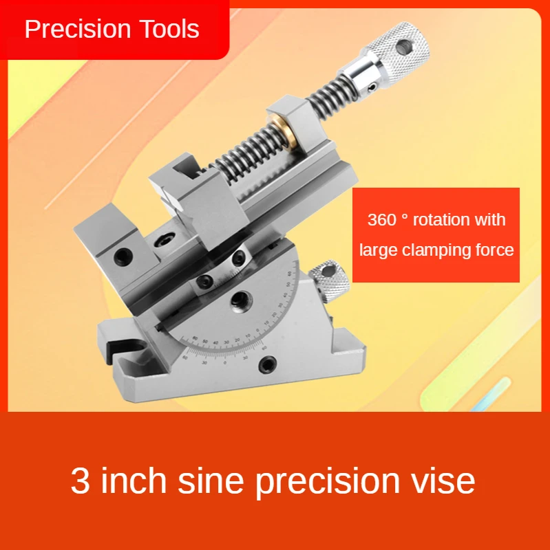 

3 inch universal precision vise 360 degree rotation adjustable angle sine tilting pliers grinder manual