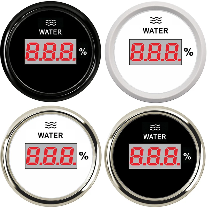 52mm Digital Water Level Gauge Sensors 0-190ohm 240-33ohm Fuel Level Sensor 150-400 mm Fuel Sender Unit Auto Gauge for Car Boat