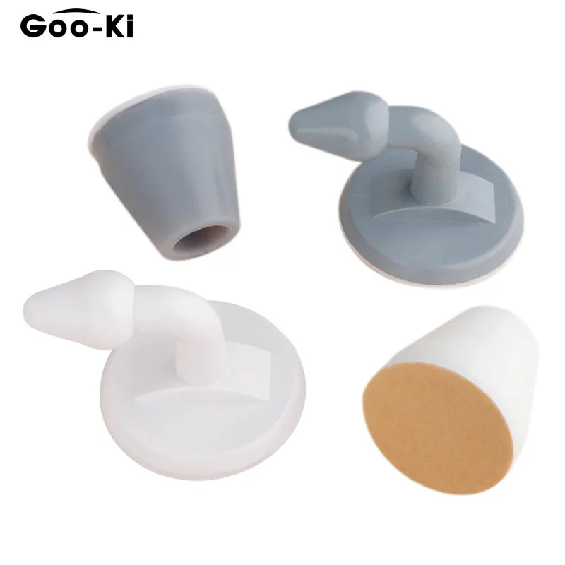 Silicone Door Stopper Non Punching Sticker Hidden Door Holders Self Adhesive Door Stop Wall Protectors