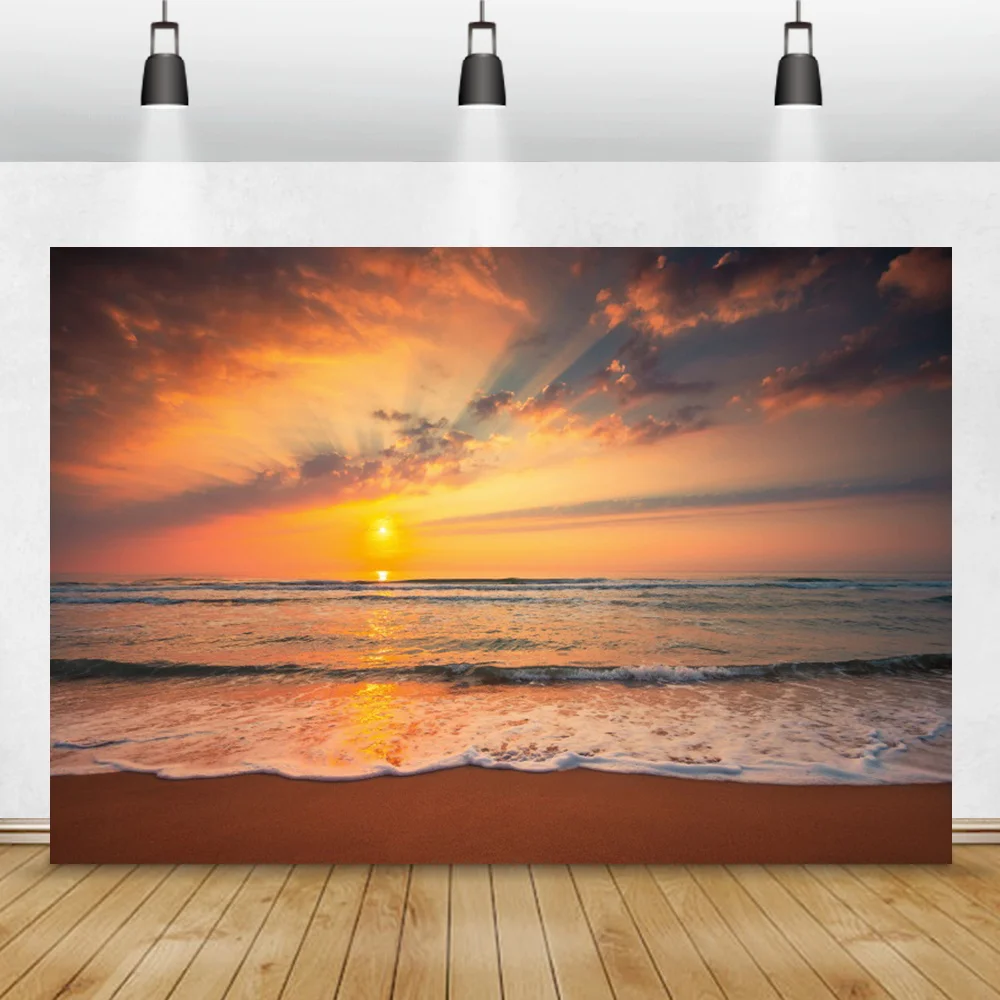 Laeacco-خلفية للتصوير الفوتوغرافي ، خلفية للصيف ، غيوم السماء الزرقاء ، شروق الشمس ، سفينة بخار البحر ، خلفية استوديو الصور