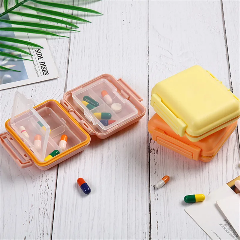 Mini Pill Box 7 Grids Medicine Tablet Week Pill Case Container Organizer Health Care Drug Travel Divider Portable Personal Tool