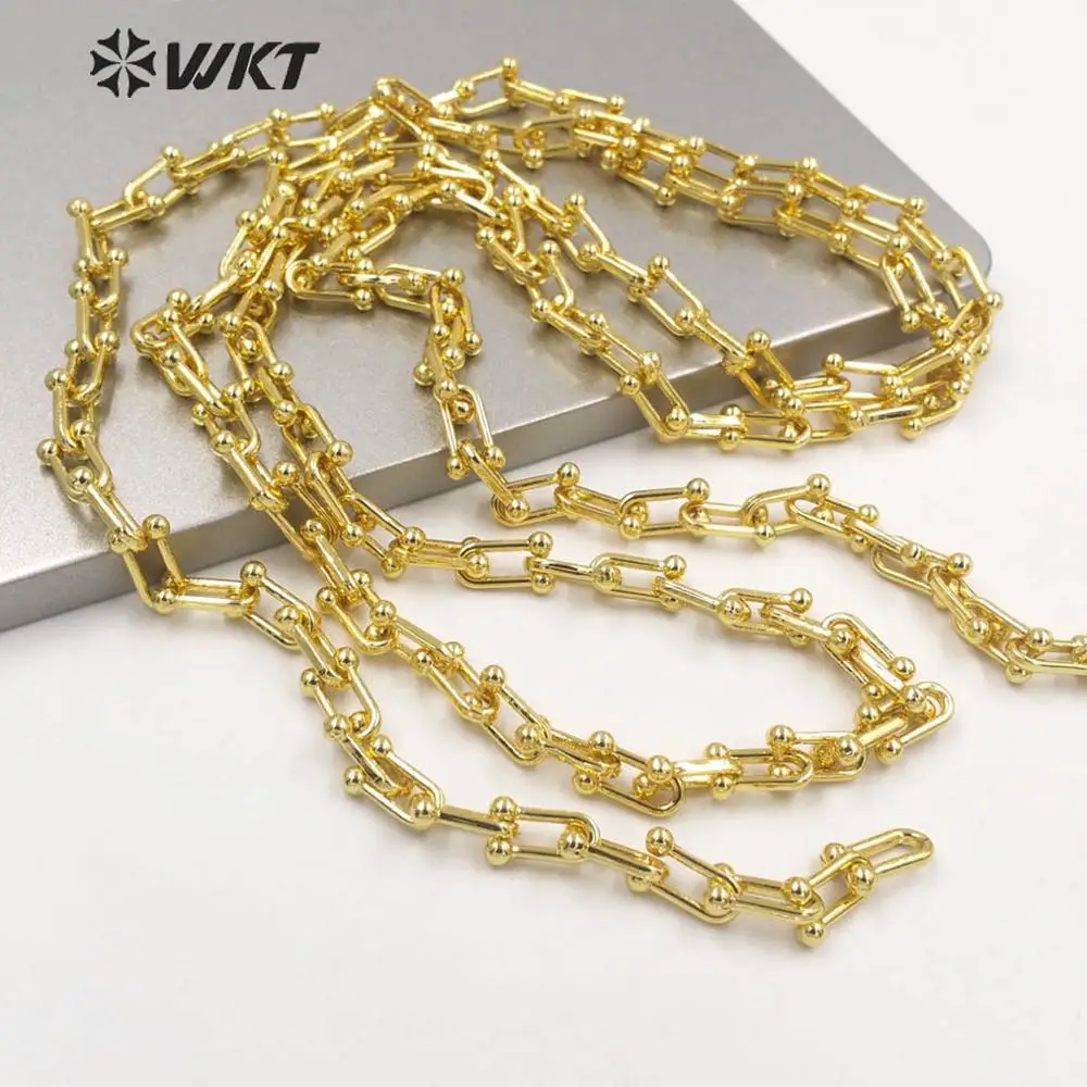 WT-BC148 China Supplier Chain Gold Color Big Chunky Climbing buckle chain Link Chain DIY Jewelry big Chain For Necklace