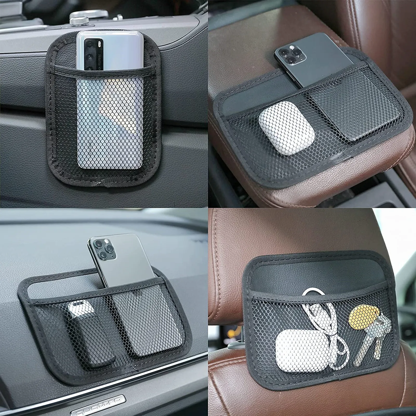 

Car Storage Net Bag Oxford Fabric Automotive Pocket Multi-use Car Seat Back Organizer Hanging Bag Phone Holder Home Storage Bags