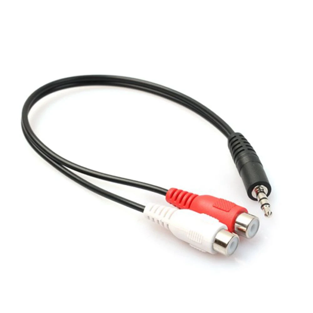 Audio Cables 3.5mm Jack Plug male to 2 RCA female Stereo Adapter RCA Cable for HDTV PC MP3 CD Player Universal