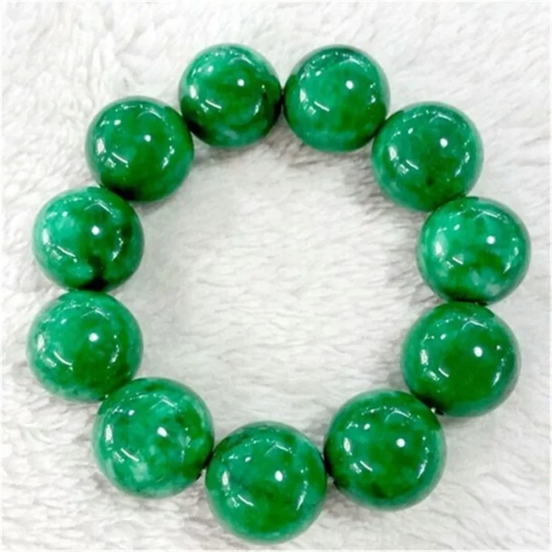 Genuine Natural Green Jade Bracelet Men Women Burma Emerald Jadeite Bangle Burmese Jades Stone Amulet Bracelets Jewellery Gifts