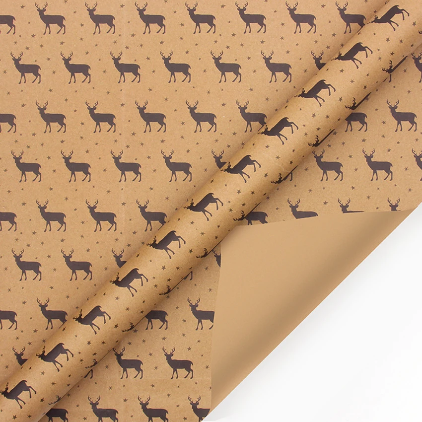 Happy Birthday Wrapping Paper For Unisex,50*70cm Kraft Brown Recycled Gift Wrapping Paper For All Celebrate Occation