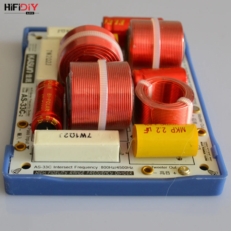 HIFIDIY LIVE  AS-33C 3 Way 3 speaker Unit (tweeter + mid +bass )HiFi Speakers audio  Frequency Divider Crossover Filters