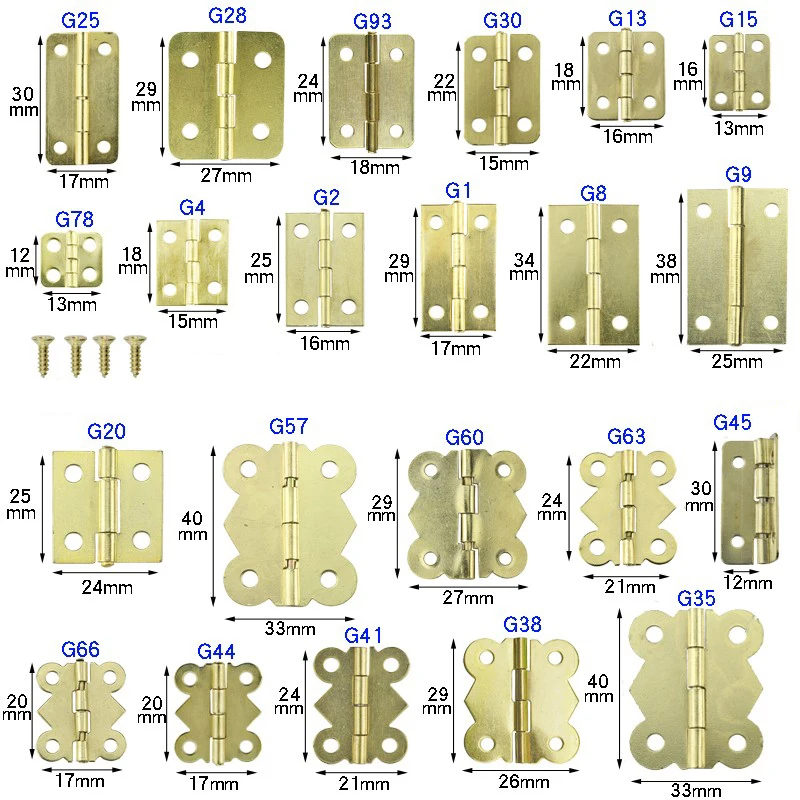 Micro Hinge Ultra-Thin Retro Jewelry Box Hinge Support Iron Spring Hinge Iron For Miniature Furniture Hinge Open 90/180 Deg