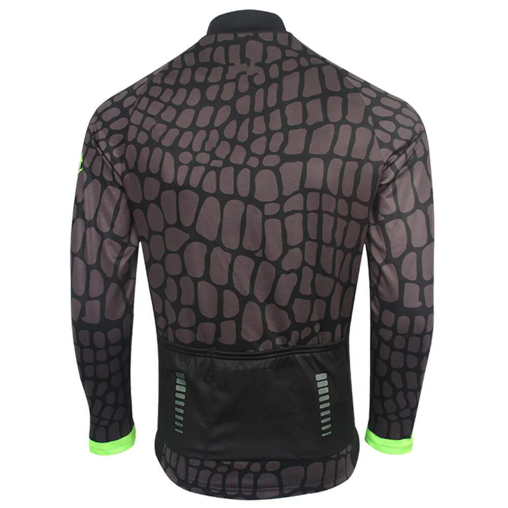 Mountain Bike Triathlon Cycling Clothes Full Zipper Tight Fitting Downhill Slope Long Sleeve Breathable Jersey Men