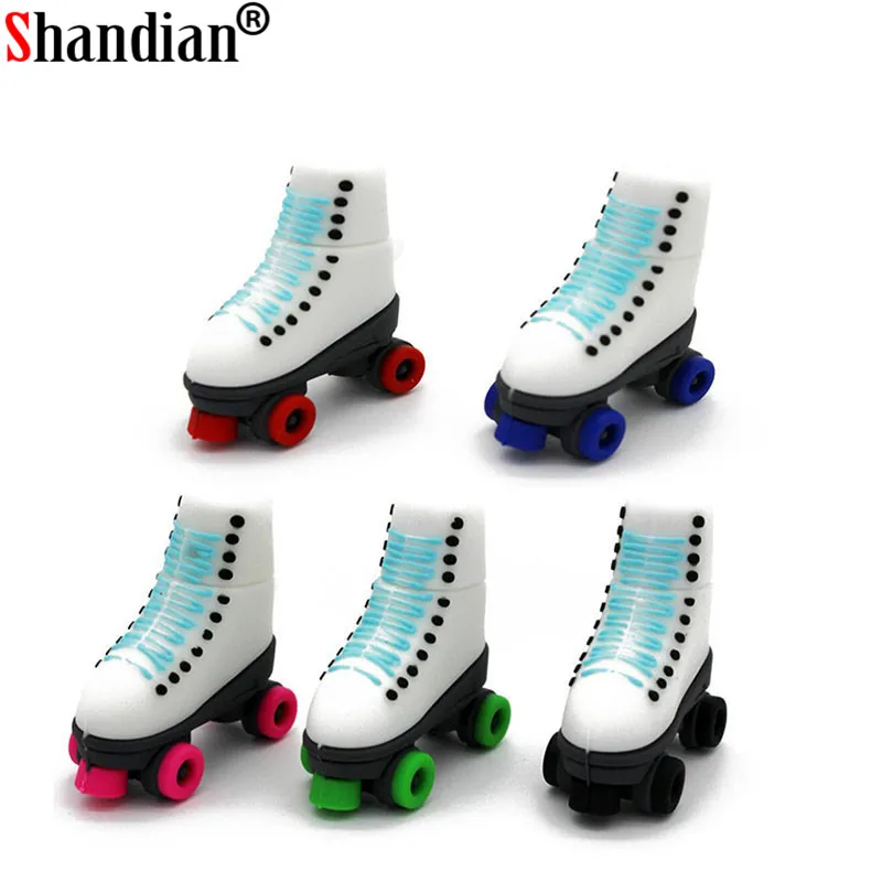 SHANDIAN Skates Pen Drive USB flash Drives Genuine pendrive 4GB  16GB 32GB 64GB  Roller Skates Shoes USB Flash Disk memory stick