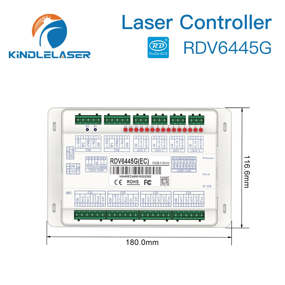 KINDLELASER Ruida RDV6445G Small Vision Laser Cutting & Engraving Control System Mark Point Cutting For Engraver Machines