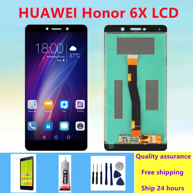 Tested For Huawei Honor 6X LCD Display Touch Screen Digitizer Assesmbly Replacement For Huawei Honor6X Display Screen