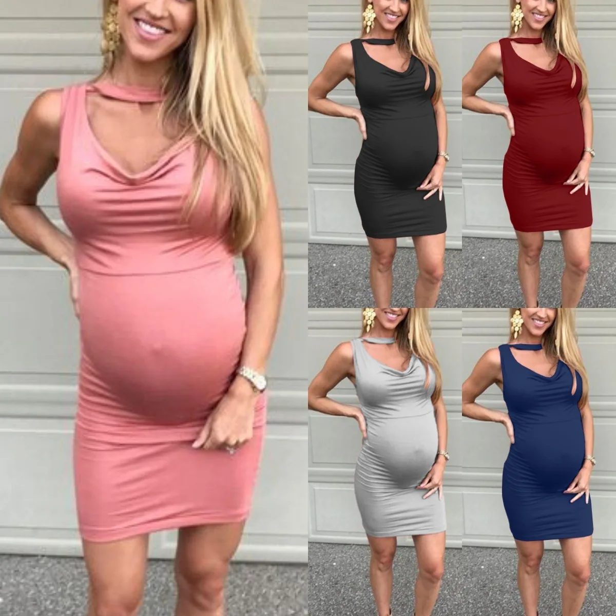 S-5XL Soft Maternity Dresses For Pregnancy Pregnant Women Daily Wear Dress Sexy Photo Shoot Photography Props Clothing