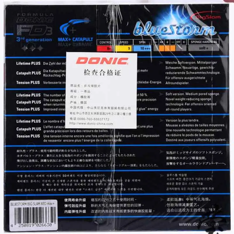 Originele Donic Bluestorm Z1 Z2 Z3 Z1 Turbo Turbo Big Slam Tafeltennis Rubber Samentrekkende Rubber Voor Tafeltennis Racket ping Pon