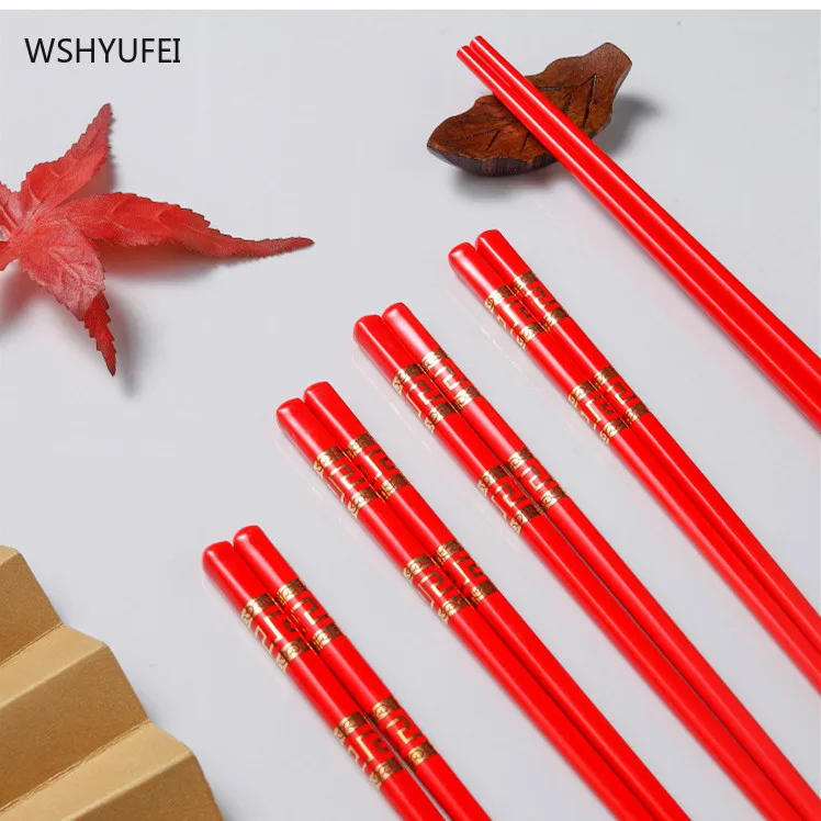 Chinese style 5 pairs of ceramic Phnom Penh chopsticks non-slip sushi dumpling chopsticks gift kitchen supplies reusable