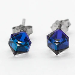 925 Sterling Silver Prismatic Earrings With Transparent CZ Stud Earrings Women's 2021 Fashion Jewelry