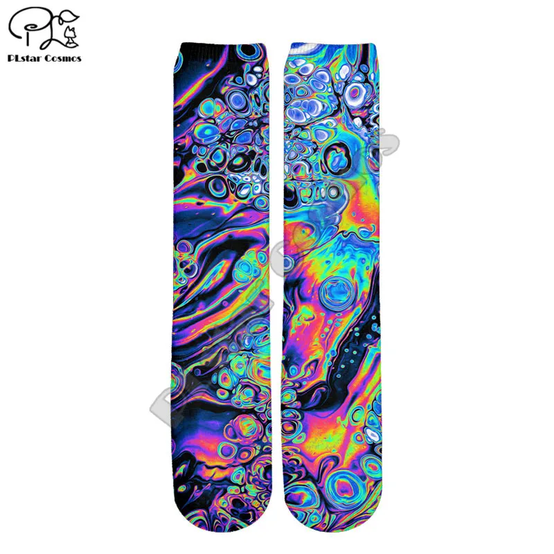 

PLstar Cosmos Psychedel Colorful Art 3D Printed 2021 New Fashion Cotton Socks Brand Warm Stocking Unisex Casual Sock Style-A39