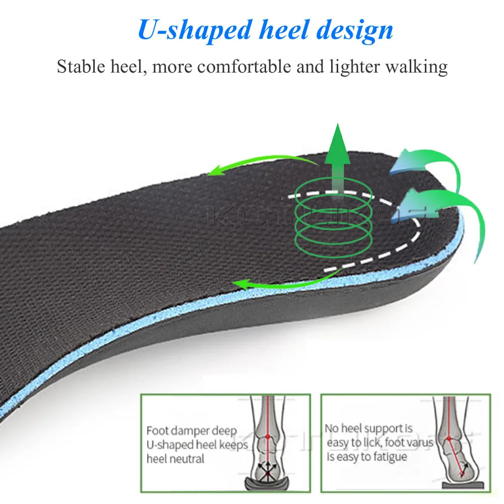 Premium EVA Orthopedic Insole For Severe Flat Foot Hard Arch Support Speciality Orthotic Valgus Shoe Insole Padded Insoles