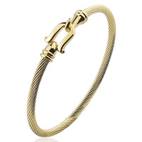 Best Selling Stainless Steel Twisted Wire Bracelet Female Love Bracelets, Party Gifts, Jewelry Wholesale