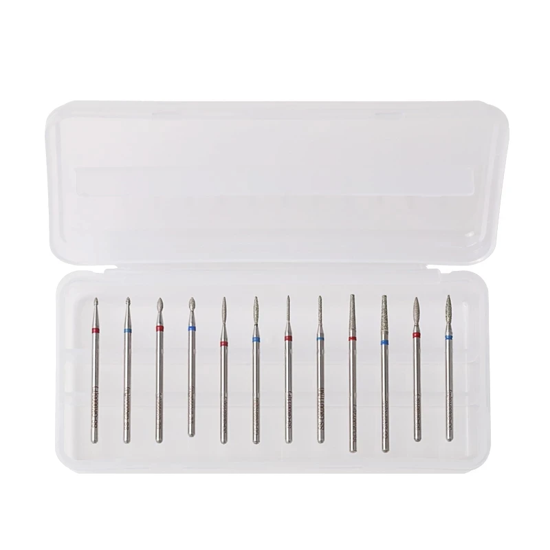 Kit de têtes de polissage Emery 12 modèles, mèches de polissage, accessoires de remplacement pour manucure, fraiseuse à ongles