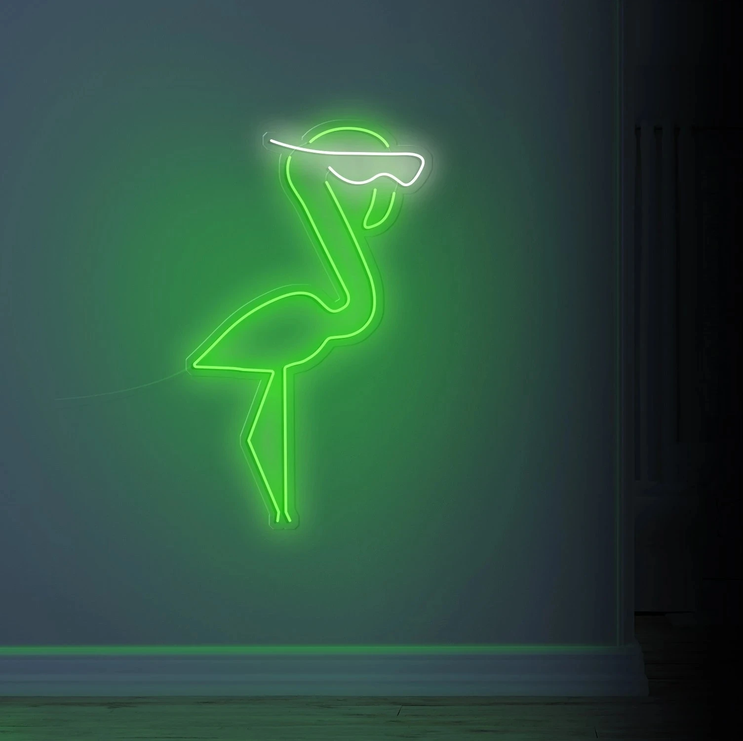 OHANEONK Cool Flamingo LED Neon Sign Light Letter Name Logo Personalized Neon Sign Custom For Party Wedding Home Decorative