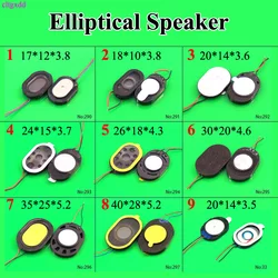 2pcs 1W 8ohm 24x15 20x14 40mm Oval Ellipse Speaker Loudspeaker Round Horn 2 Wires Line Cable For LG N12 N70 X80 DIY Repair Parts