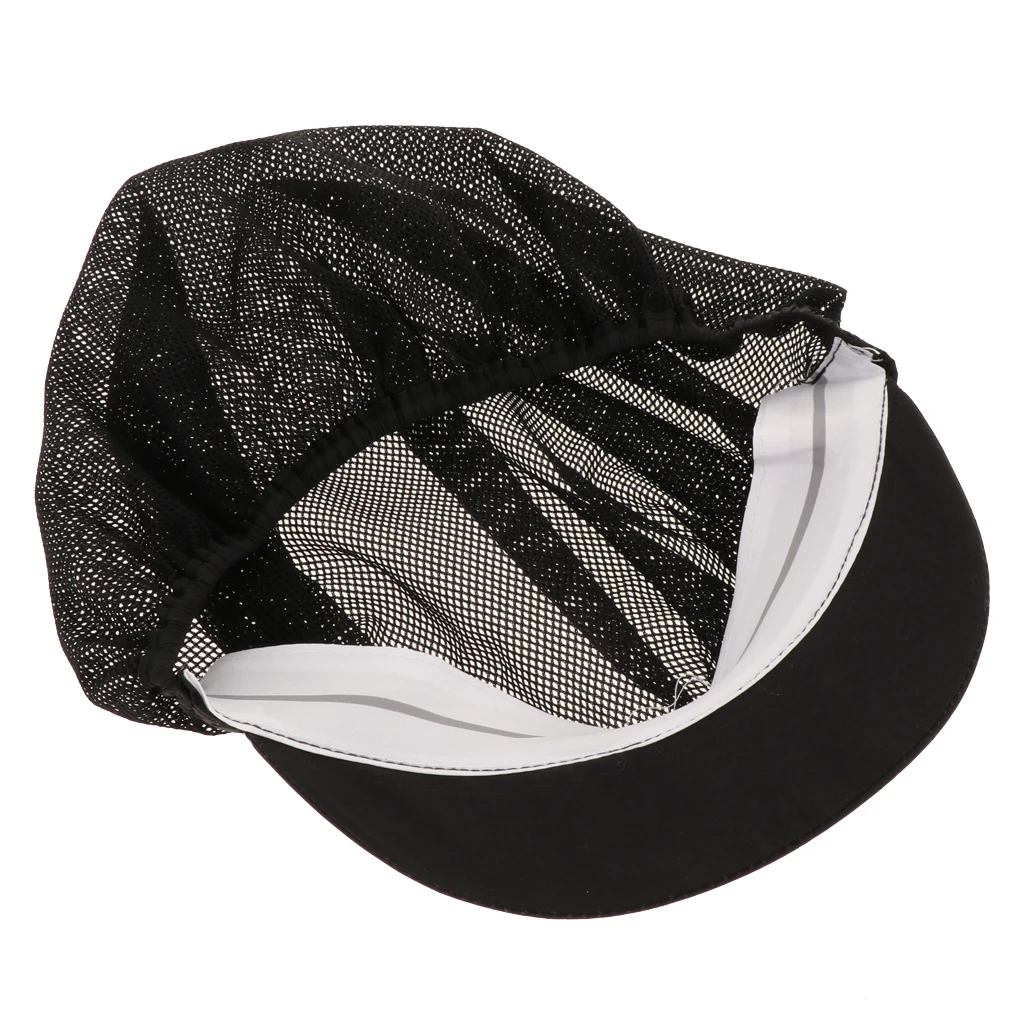 3 Pcs Premium Mesh Chef Hat Adult Adjustable Elastic Baker Kitchen Cooking Chef Hair Net for Schools Restaurants Black