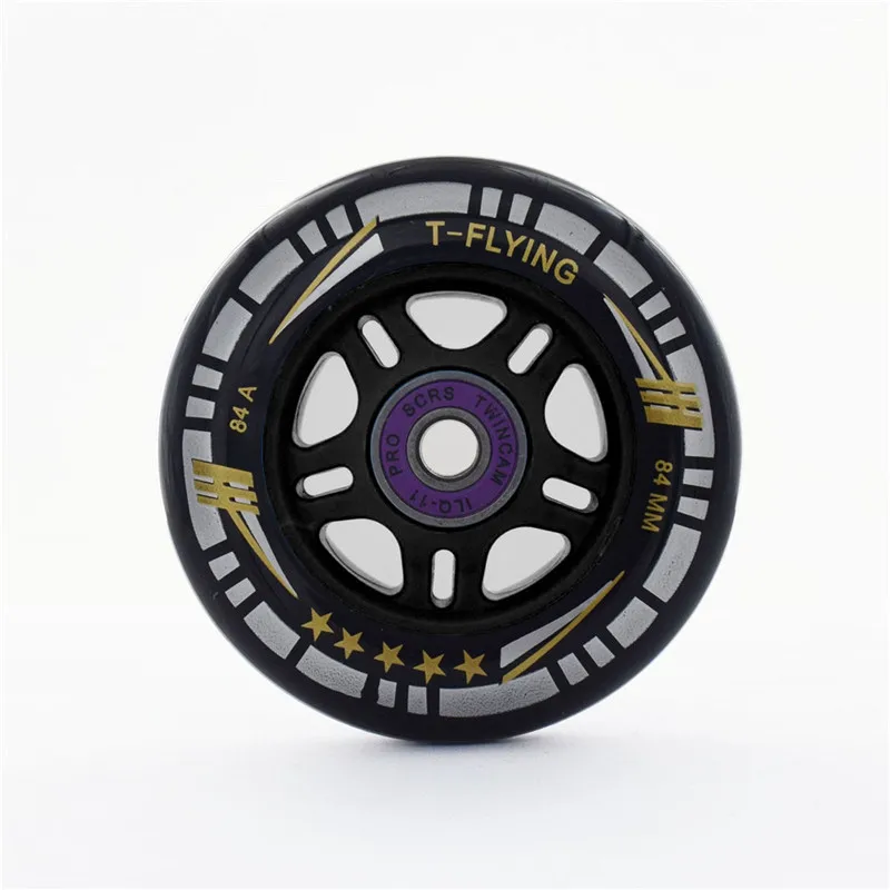 

84A 84mm Inline Speed Skates Wheel with 84 Roller Skate Shoes Tyre 84mm*24mm using ILQ-11 608 Skating Bearing Spacer 8 pcs/lot