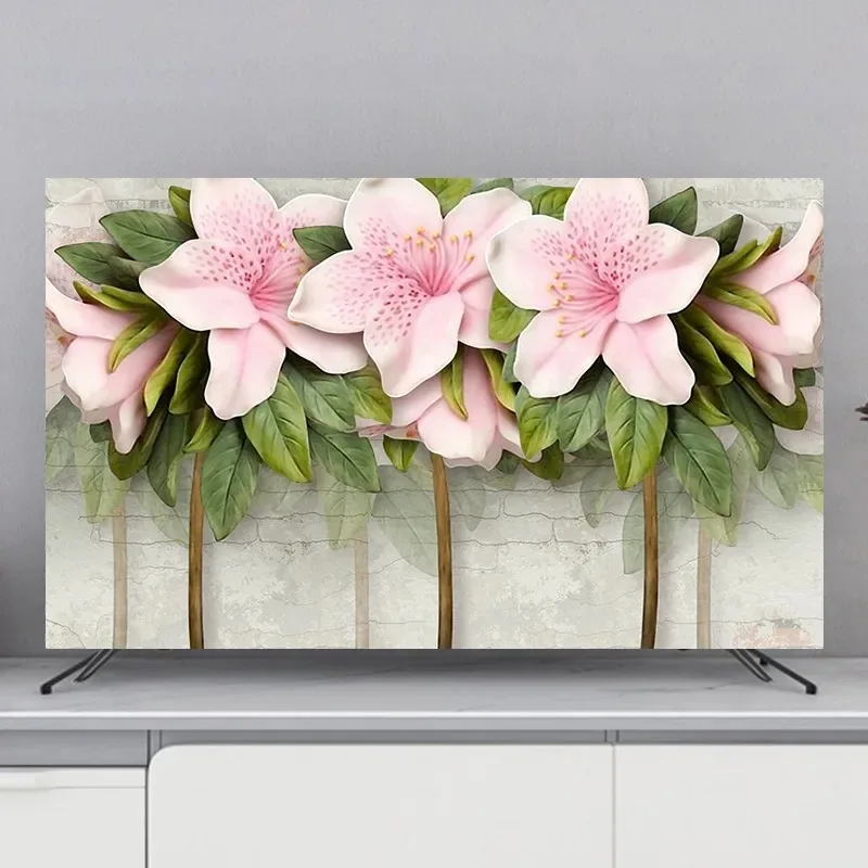 TV Cover Protection Dust Cover Household Hanging LCD TV Dust Polyester Cover Cloth Universal Decoration