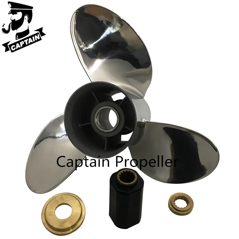 Captain Propeller 15 1/4X19 Fit Yamaha Suzuki Honda outboard Engines 220HP 225HP VF225HP Stainless Steel 15 Tooth Spline RH