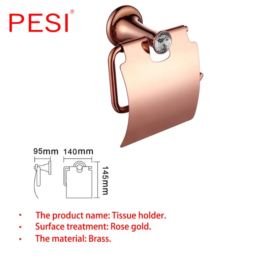 Rose Gold Brass Bathroom Hardware Hook Towel Rail Bar Rack Bar Shelf Tissue Paper Holder Toothbrush Holder Bathroom Accessories.