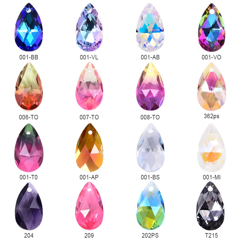 10Pcs Teardrop Shape Rhinestone Crystal Glass Pendant Necklace Jewellery For DIY Jewelry Making Garment Earring Neckla B3913