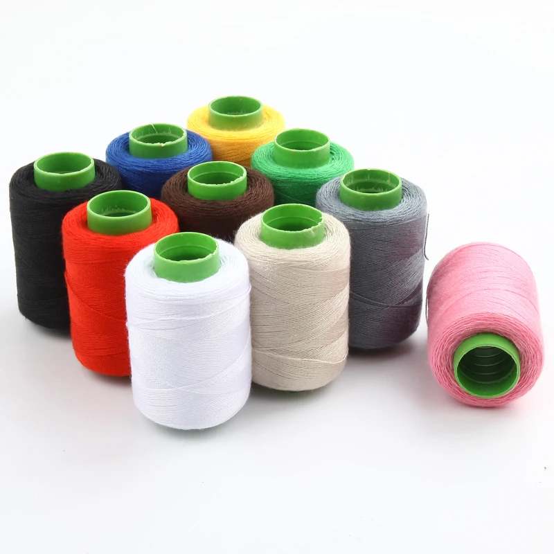 1/Roll Multicolor Hand Sewing threads Machine Embroidery Thread High Tenacity Polyester Craft Patch Steering-wheel Sewing Supp