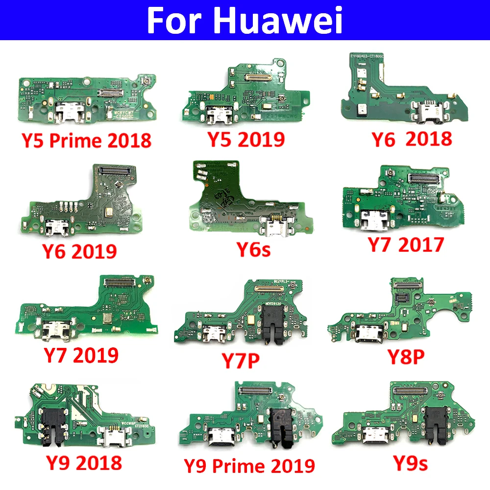 Cavo flessibile della porta Dock Dock del connettore di ricarica USB per Huawei Y5 Y6 Y7 Y9 Prime 2017 2018 2019 Y6P Y6s Y7P Y8P Y9s Y7A 2020