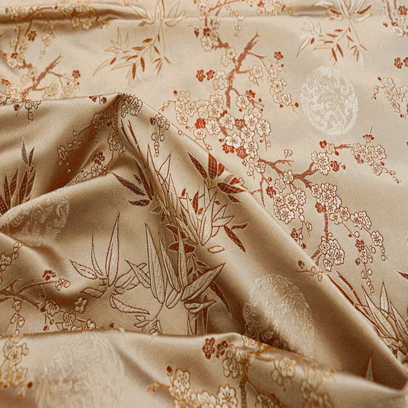 Brocade jacquard fabric for sewing cheongsam and kimono patchwork needlework damask material DIY silk garment fabrics