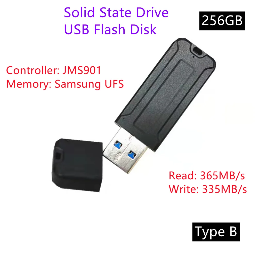 Unidad Flash USB de estado sólido, 256GB, máx., 365 MB/s, unidad de memoria