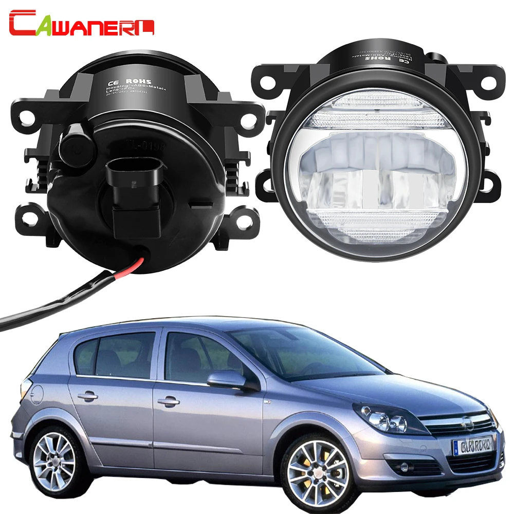 2in1 Fog Light Assembly DRL 30W 8000LM Car Front Bumper LED Fog Light Daytime Running Lamp 12V For Opel Astra G H 1998-2010