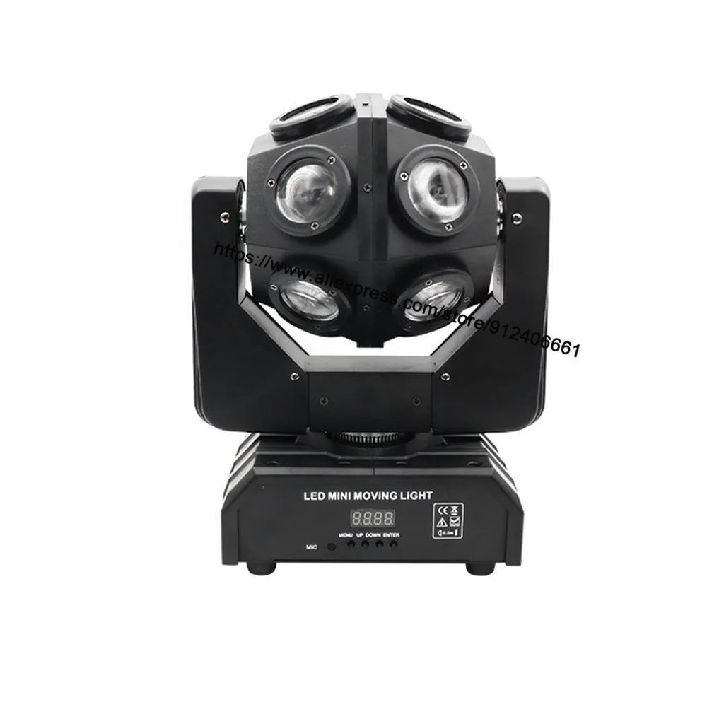 12X10W Rgbw 4IN1 Led Beam Voetbal Licht DMX512 Controle Moving Head Licht Professionele Dj Party Show Stage Light Wedding