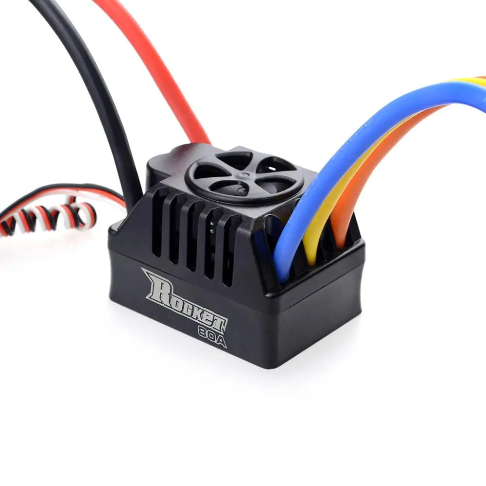 Rocket 45A 60A 80A 120A 150A ESC Brushless Senseless Speed Controller with program card for 1/8 1/10 1/12 1/20 RC Car