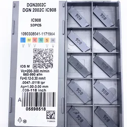 Iscar 10pcs DGN2002C/2002 J IC908  Carbird Inserts