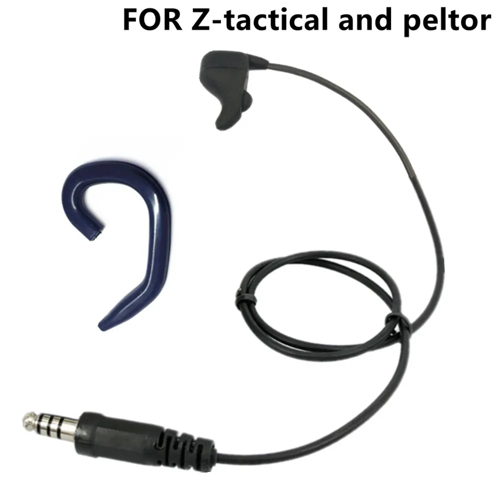 Ear Bone Vibration Noise Reducing Earpiece NATO Plug  U94 PTT for  BAOFENG  ICOM  YEASU MOTOROLA MIDLAND VERTEX Walkie-talkie