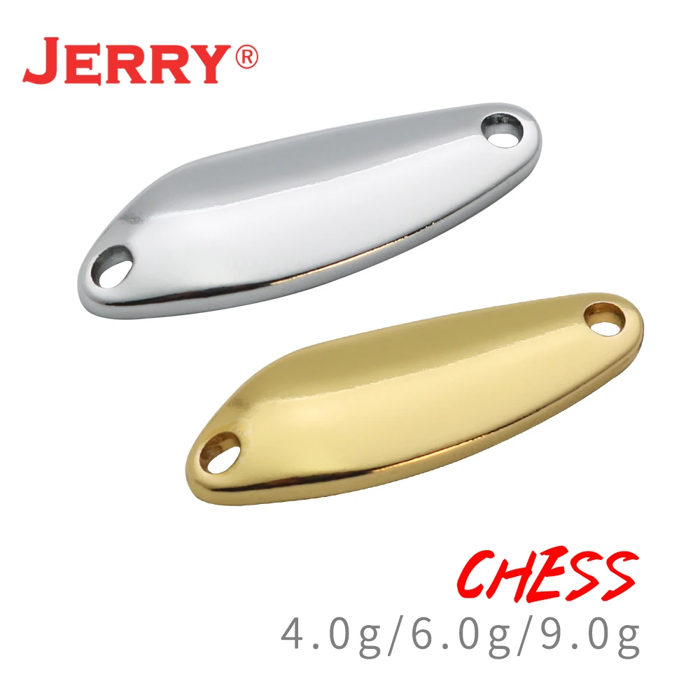 Jerry Chess Trout Unpainted Spoon Lures Perch Bass Artificial Glitter Fishing Lures Lake stream River Reservoir pond Metal Baits